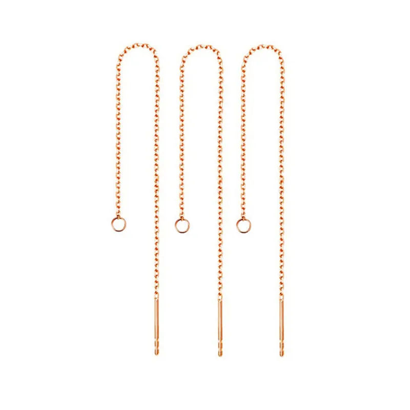 10 шт./лот длинная цепочка из нержавеющей стали с кисточками висячие серьги