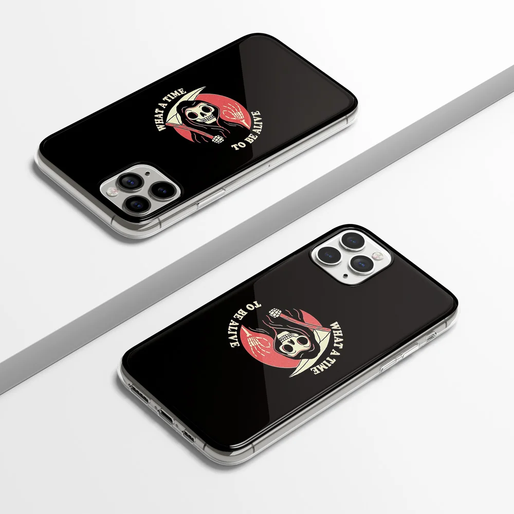 

Skull Pattern Phone Case Transparent Mobile Protection Back Cover for IPhone 11 X XR XS Pro Max Cell Phone Case