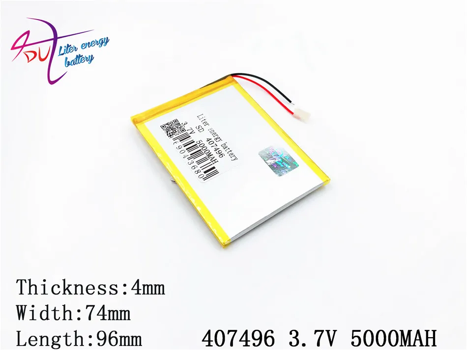 Литий ионный аккумулятор для планшетного ПК 407496 407595 5000 мАч батарея 3 7 В литий