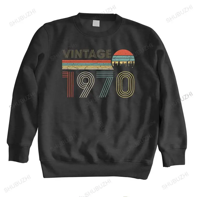 

Cool Vintage 1970 hoodie for Men O-neck long sleeve 52th Birthday Gift 52Years Old hoodies Cotton sweatshirts Tops Anniversary