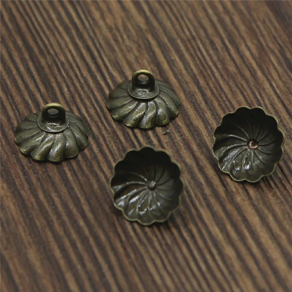 

Pendants for jewelry wholesale 10mm Ball bead caps 30pcs
