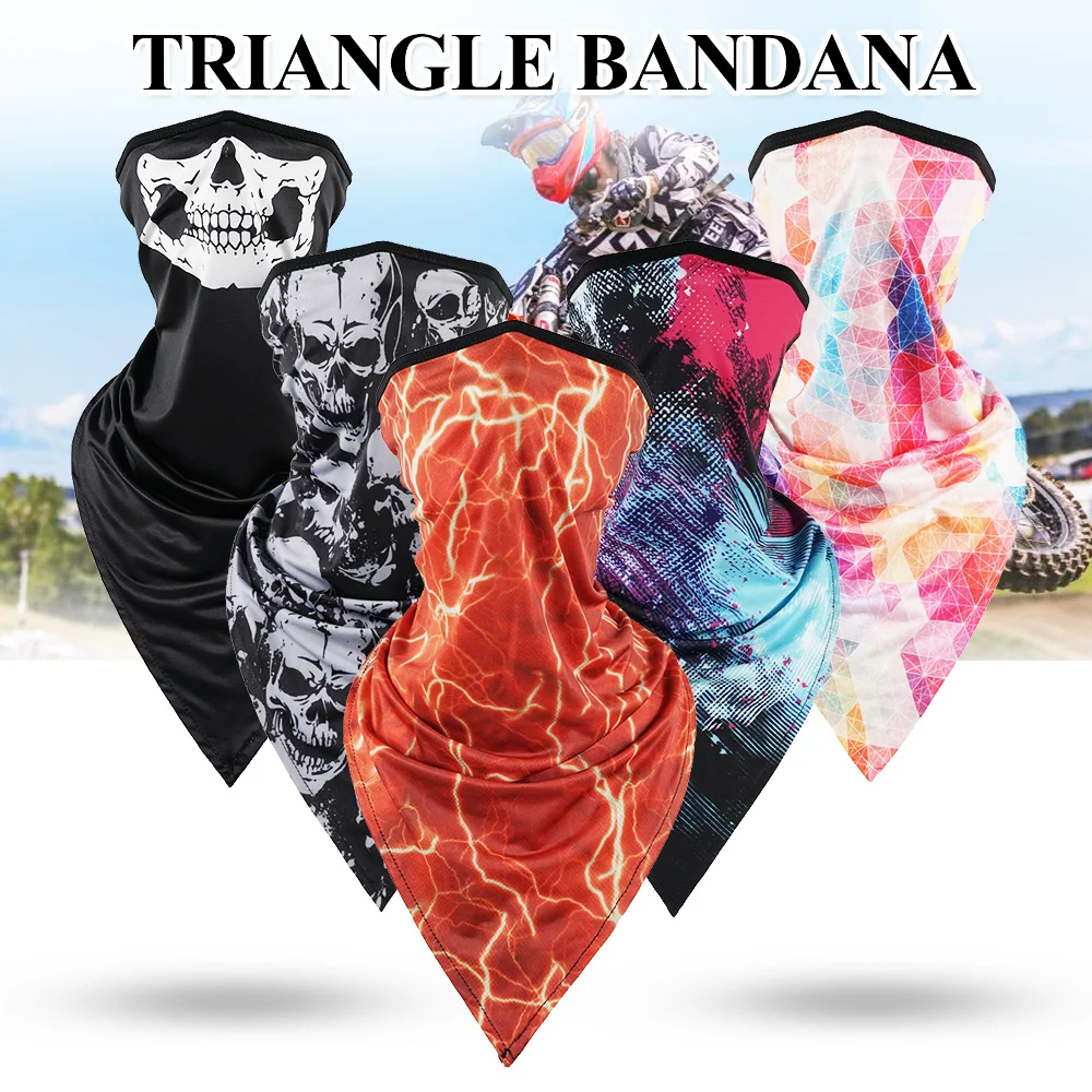 Мотоциклетная полумаска для лица треугольная бандана пешего туризма кемпинга