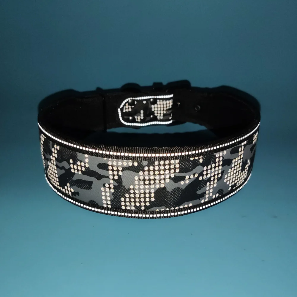 Светоотражающая цепочка для собак камуфляжное ожерелье светящееся ночью кольцо