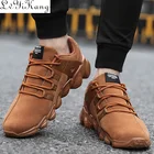 Лидер продаж, модная повседневная мужская обувь LVYIKANG, удобная обувь, осеньзима, теплая черная, желтая повседневная мужская обувь