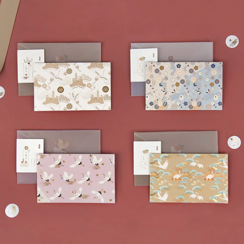 20 упаковок/партия романтическая цветная бумага конверт штамповка складная