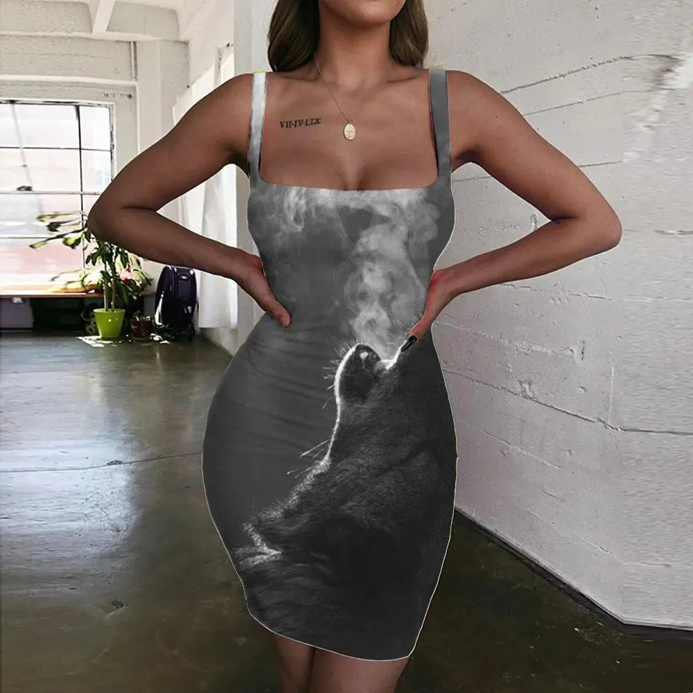 

Женское платье-сарафан в виде животного, для пляжа