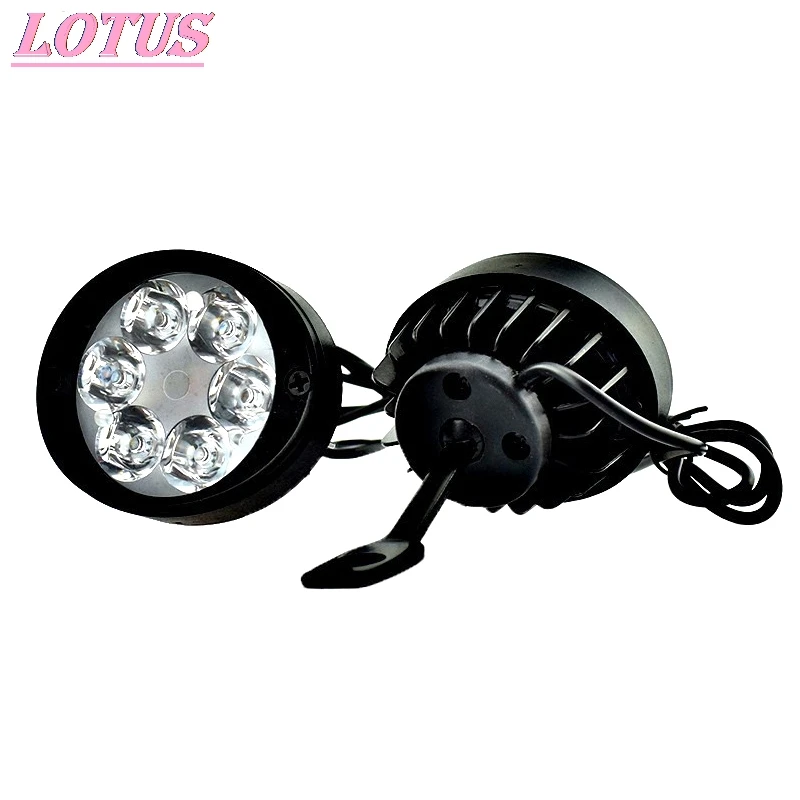 

2PCS Set Motorcycle Headlight Fog Driving Lights Front Head Lamp 6 LED 12V-85V Hotsale