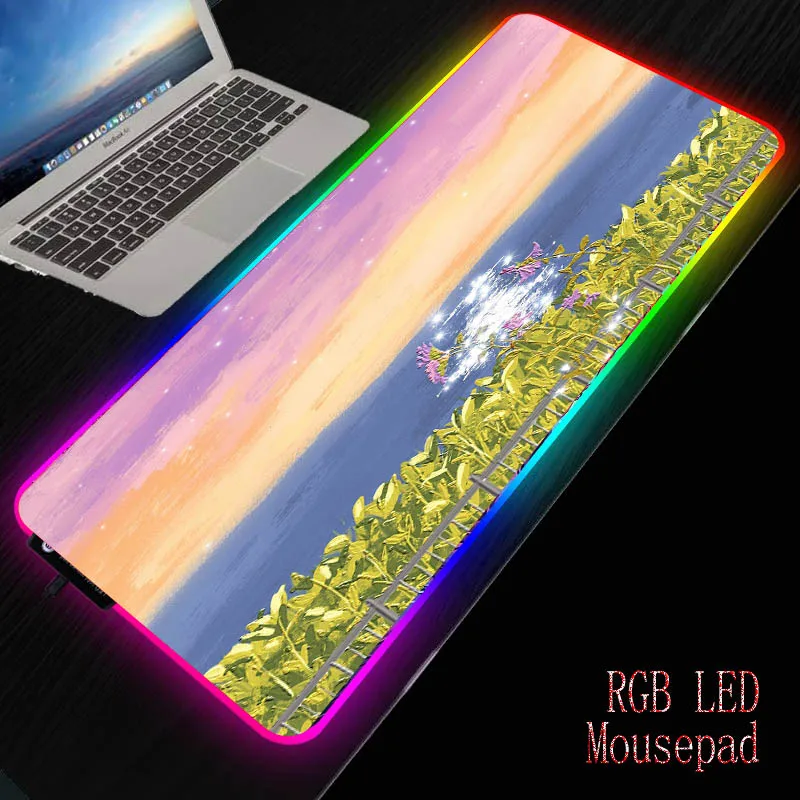 

MRGBEST Painting Art RGB Soft Large Gaming Mouse Pad Oversize Glowing Led Extended Mousepad Base Computer Keyboard Pad Mat