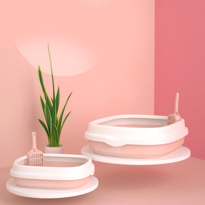 Pet Portable Cat Litter Bowl Toilet Bedpan Large Middle Size Excrement Training Sand Box with Scoop for Pets Kitty | Дом и сад