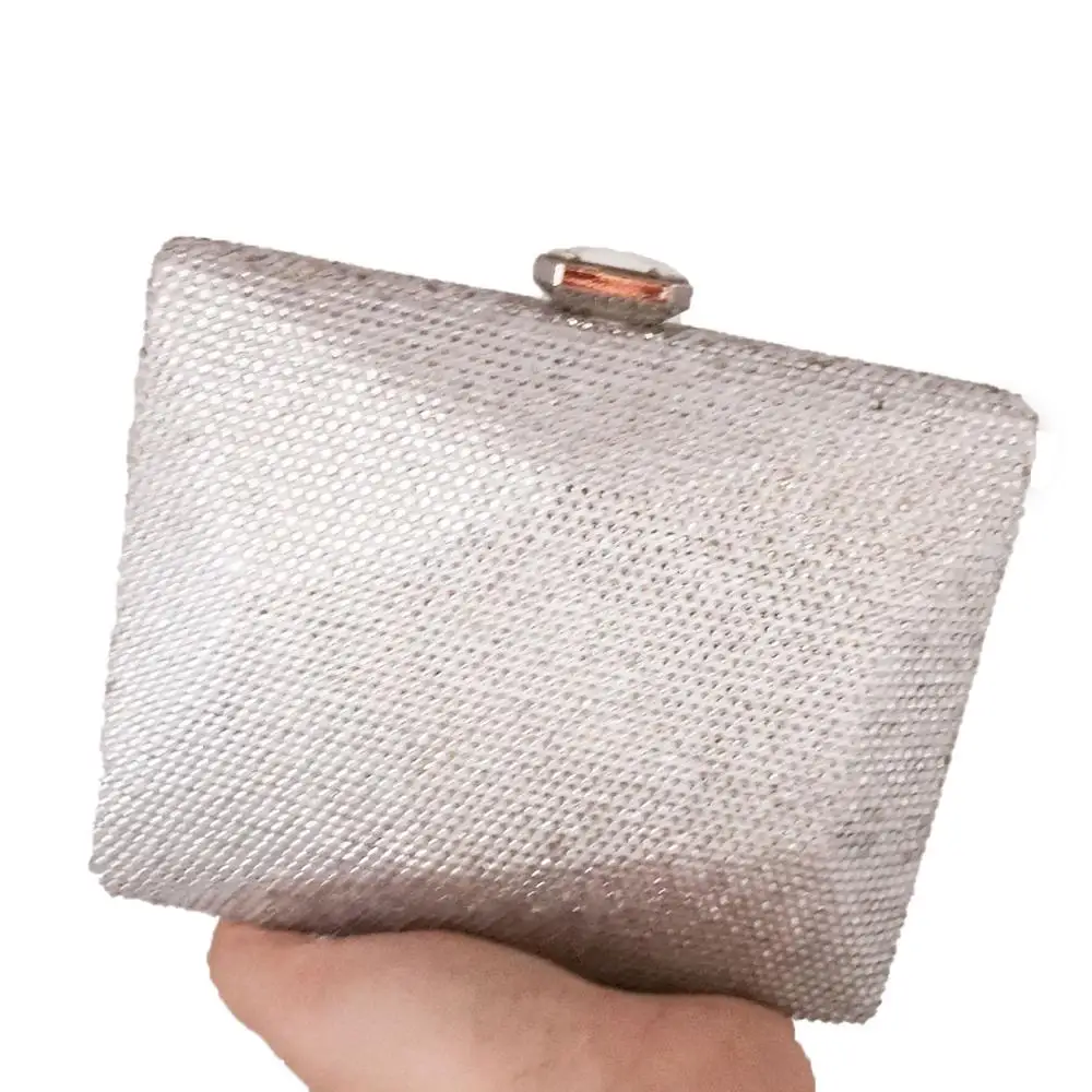 Женский клатч с зелеными кристаллами Boutique De FGG вечерние сумочки стразы свадебные