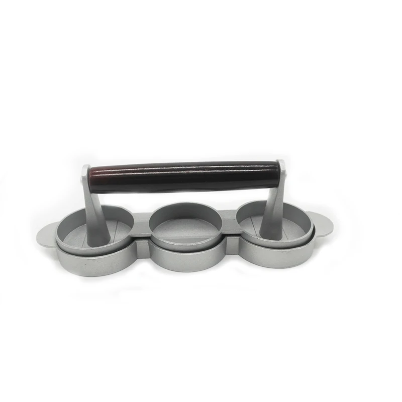 Алюминий три бургер пресс для гамбургера чайник антипригарным торты прибор