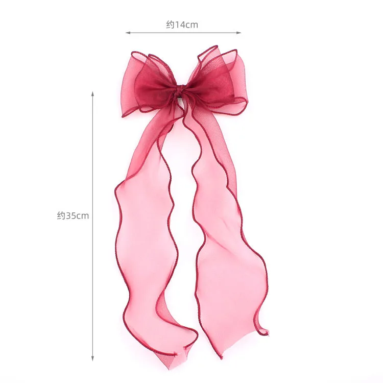 

Gauze Yarn Bow Ribbon DIY Hair Style Clip Pin Girl Kid Hairpin Solid Color Barrettes Hairgrip Hair Accessories Ornaments