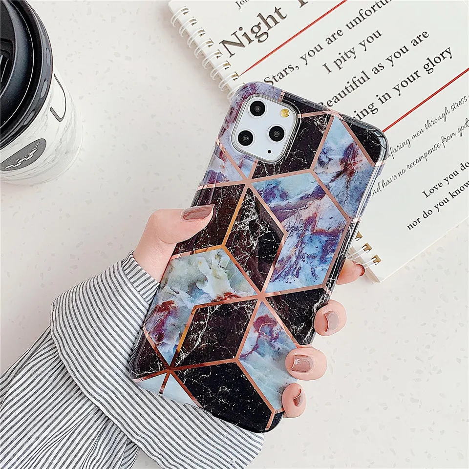 23 Синий, розовый, мраморный чехол для телефона Coque Funda, чехол для Apple iphone 10 Xs max, чехол s, XR, X, 8, 7 plus, 6, 6s plus, чехол для iphone 11 pro max - Цвет: 23