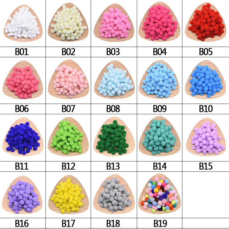 100 шт 15/20/25 мм помпон шар красочные мягкие помпоны пушистый плюш DIY ремесла для