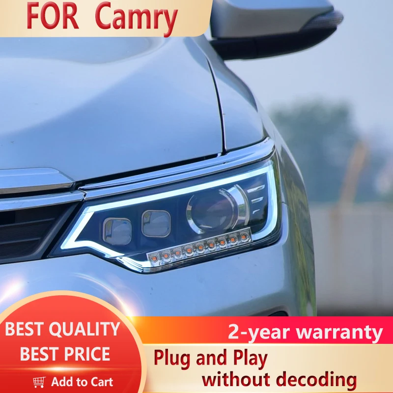 

Для Toyota Camry фары 2015-2017 Camry V55 светодиодные фары Eagle Eye брендовые DRL Hid Биксеноновые автомобильные аксессуары