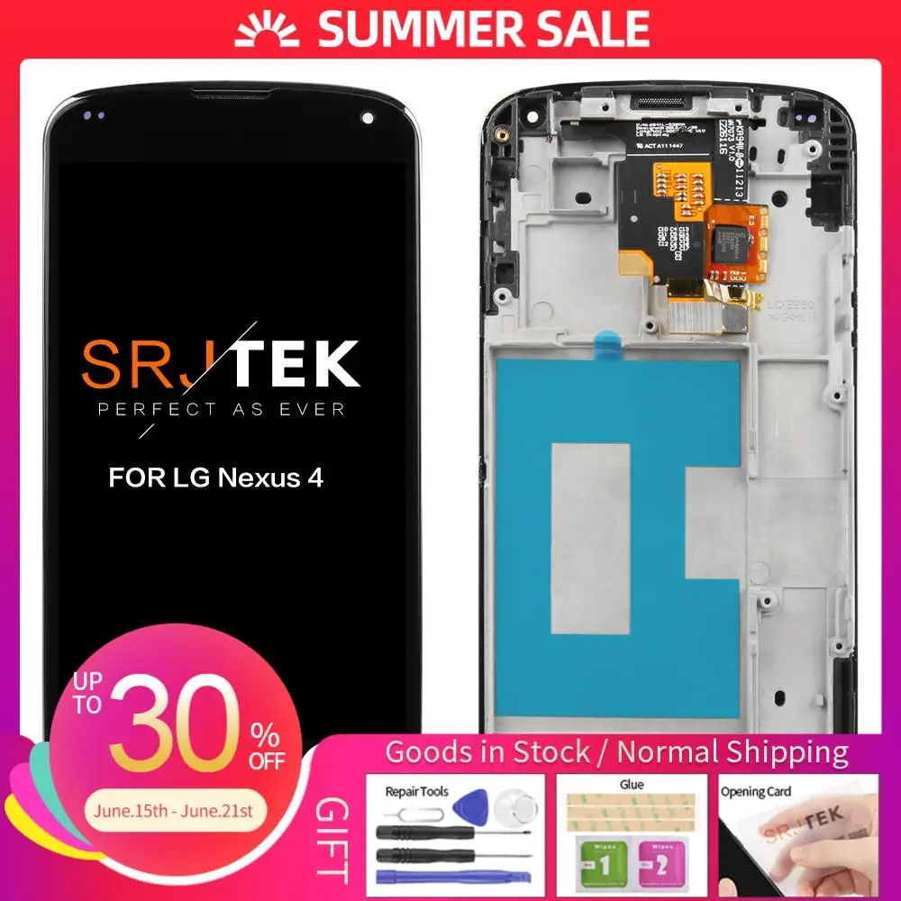 Оригинальный 4 7 '&#x271280x768 IPS для LG Optimus LCD Google Nexus дисплей E960 сенсорный экран