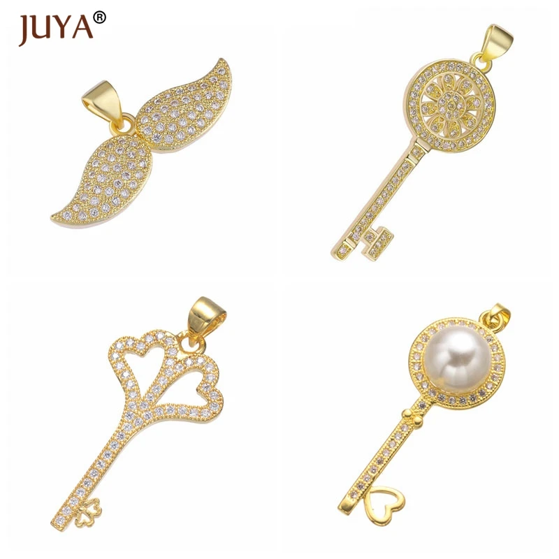 Модная подвеска Juya с милыми животными рыбками ключами усами подвесками