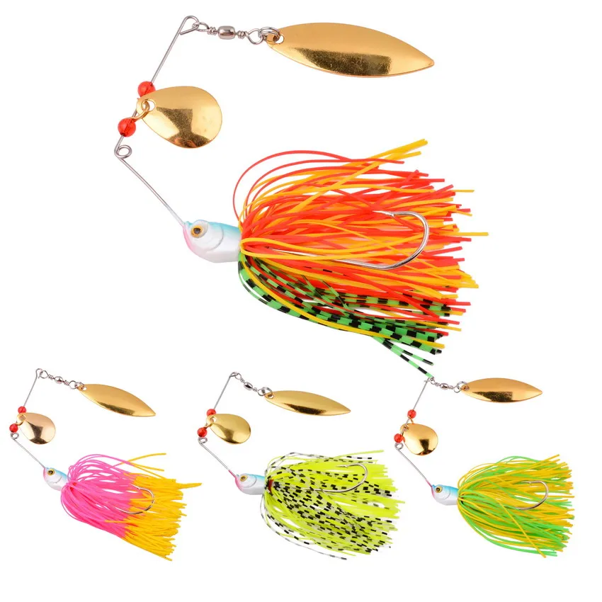 

4Pcs Fishing Lure Wobbler Spinners Spoon Bait For Pike Peche Tackle All Artificial Baits Metal Lures Sequins Spinnerbait