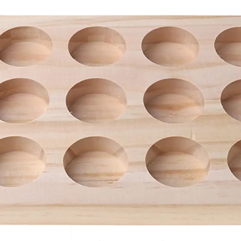 

K5DC Hot selling Wooden Essential Oil Tray Handmade Natural Pine Wood Display Rack Demonstration Station