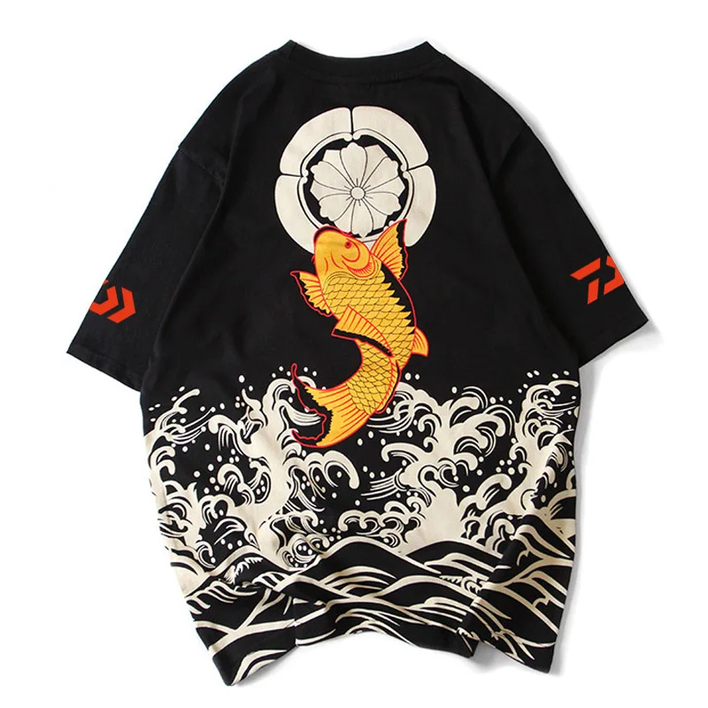 

2022 New DAWA Summer Fishing Jersey Long Sleeve Anti-UV Purified Cotton Fishing T-Shirt Clothing Quick Dry Fishing Clothes