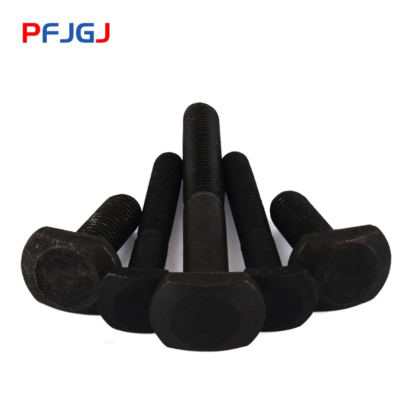 Peng Fa 2/1 шт. M6 M8 M10 из углеродистой стали болты черный 4,8 прочность винт с Т-образным ремешком валик болт