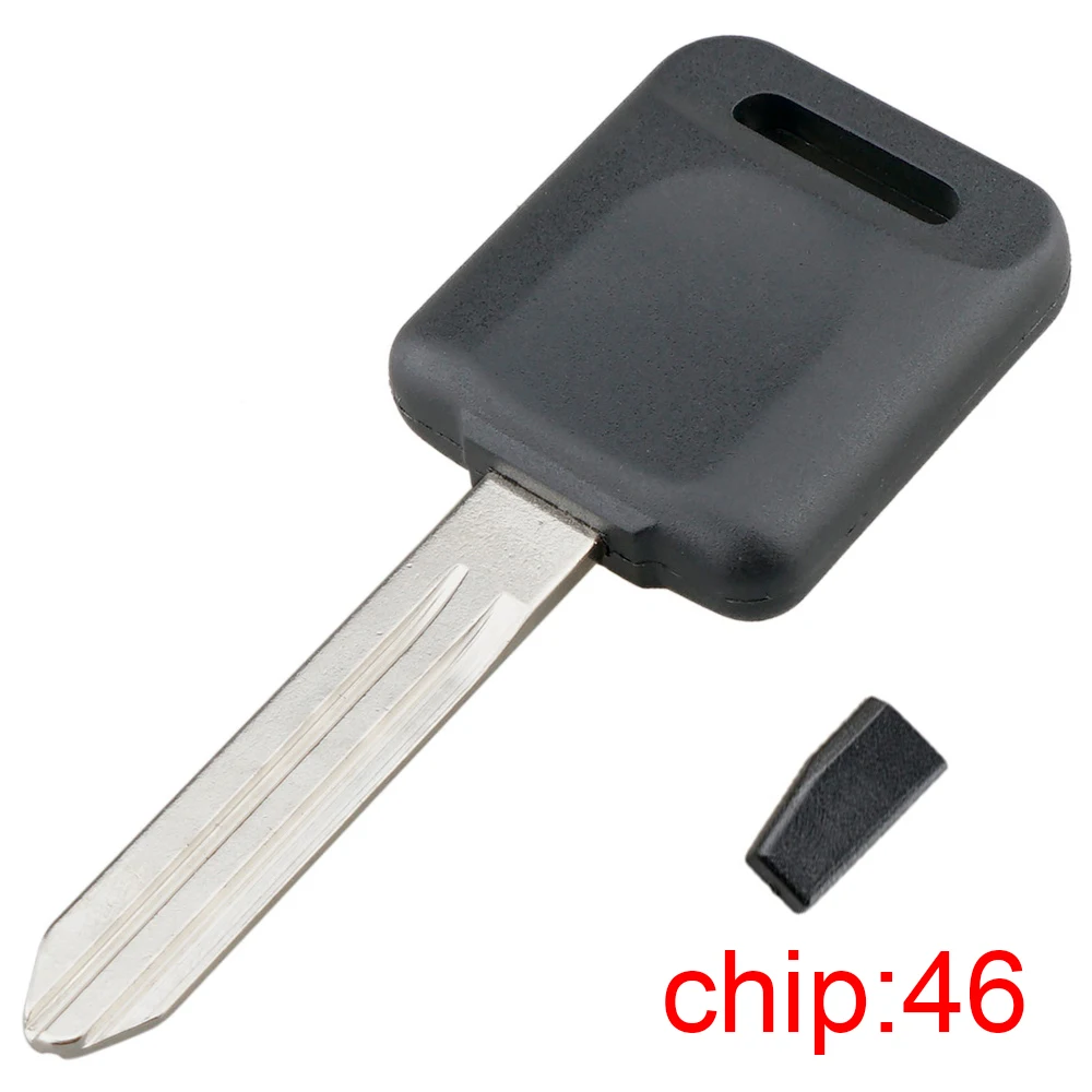 

Car Key Shell Case Replacement Uncut Blade Blank Car Key Ignition with ID46 Transponder Chip Fit for Nissan Armada Frontier