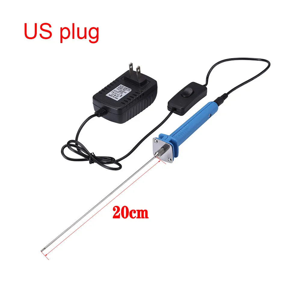 US plug 20cm 110 220 В 15 Вт профессиональный резак для пены Электрический нагрев ручка для KT пластины пенополистирола режущий долбежный Перфоратор DIY инструмент для резьбы - Цвет: US plug 20cm