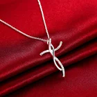 Модный бренд 925 Серебряное ожерелье для женщин ювелирные изделия! Креативные крест хрустальный кулон, подарки ко дню Святого Валентина, на свадьбу