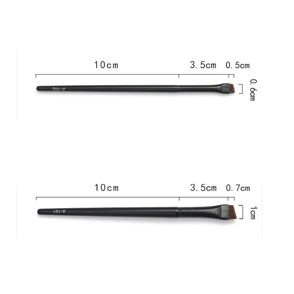 

1Pc Professional Oblique Angle Eyeliner Eyebrow Brush Synthetic Hair Flat Blending Brushes Durable Eyeliner Brush