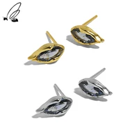ssteel 925 sterling silver korean zircon drop shaped earrings light luxury trend ear studs wedding gift for women fine jewelry