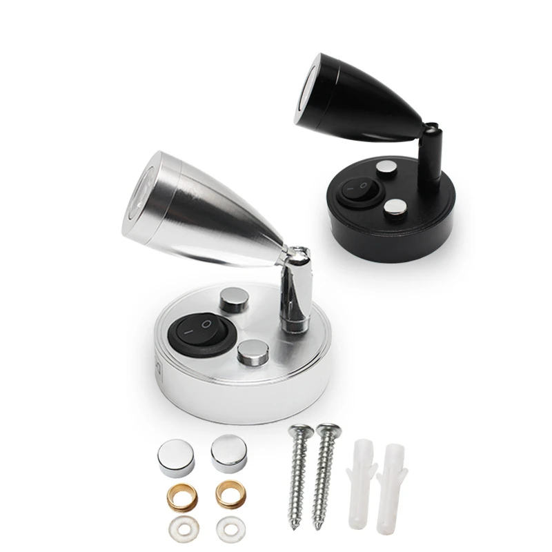 

RV Reading LED Lamp 12V Aluminum Positive White Light Interior Rotatable Wall Sconce Reading Spotlight For Caravan Yacht