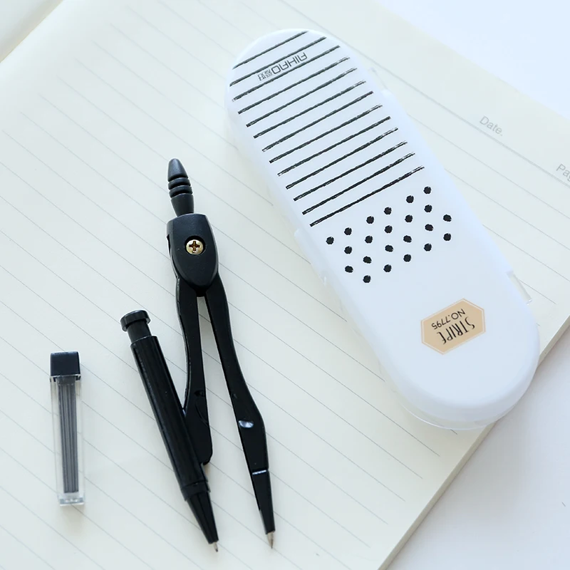 Милый Kawaii полоса Парижа Bonjour геометрический компас набор школьных