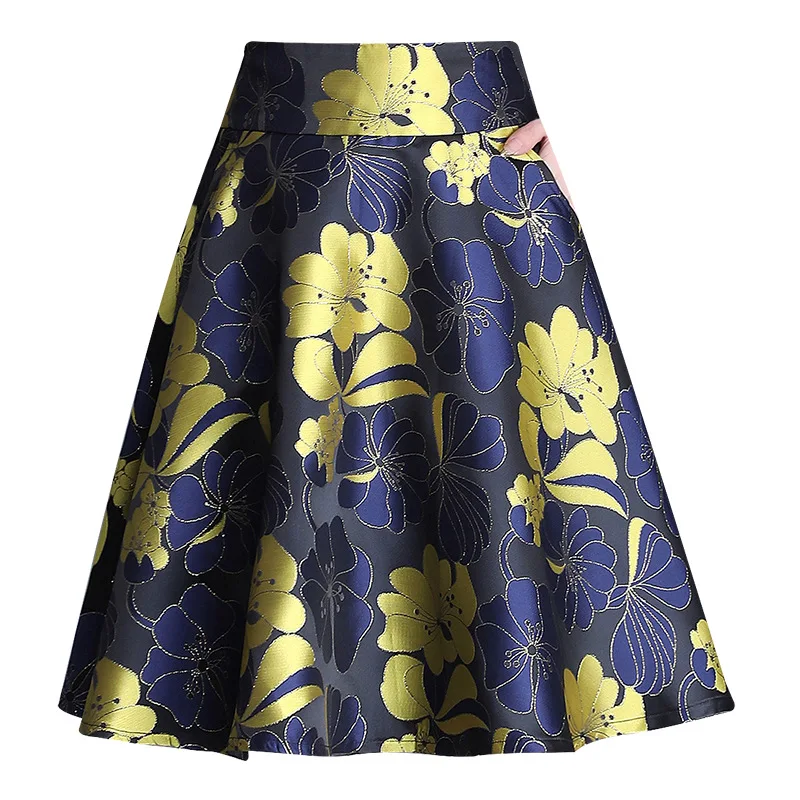 Wowen модные жаккардовые юбки а-силуэта юбка весна осень Офисная Женская Корейская