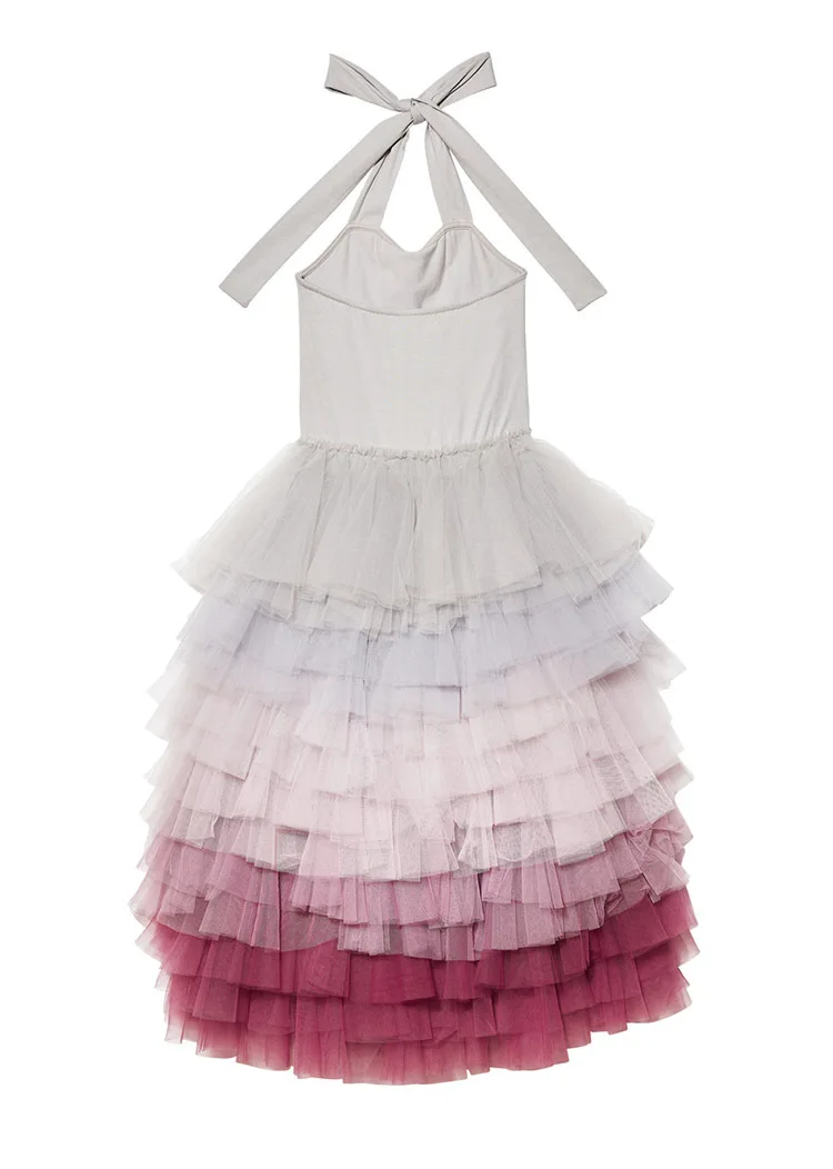 Балетное платье-пачка без рукавов для девочек Многослойное платье принцессы с