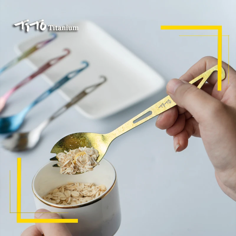 Тито Титан комбинированных ложек и вилок Longhandle для отдыха на открытом воздухе