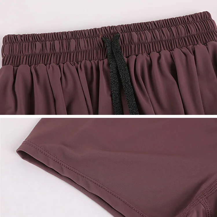 Summer Sport Shorts for Women Running 2 In 1 Quick Dry Fitness Breathable Yoga Loose Workout Gym | Спорт и развлечения
