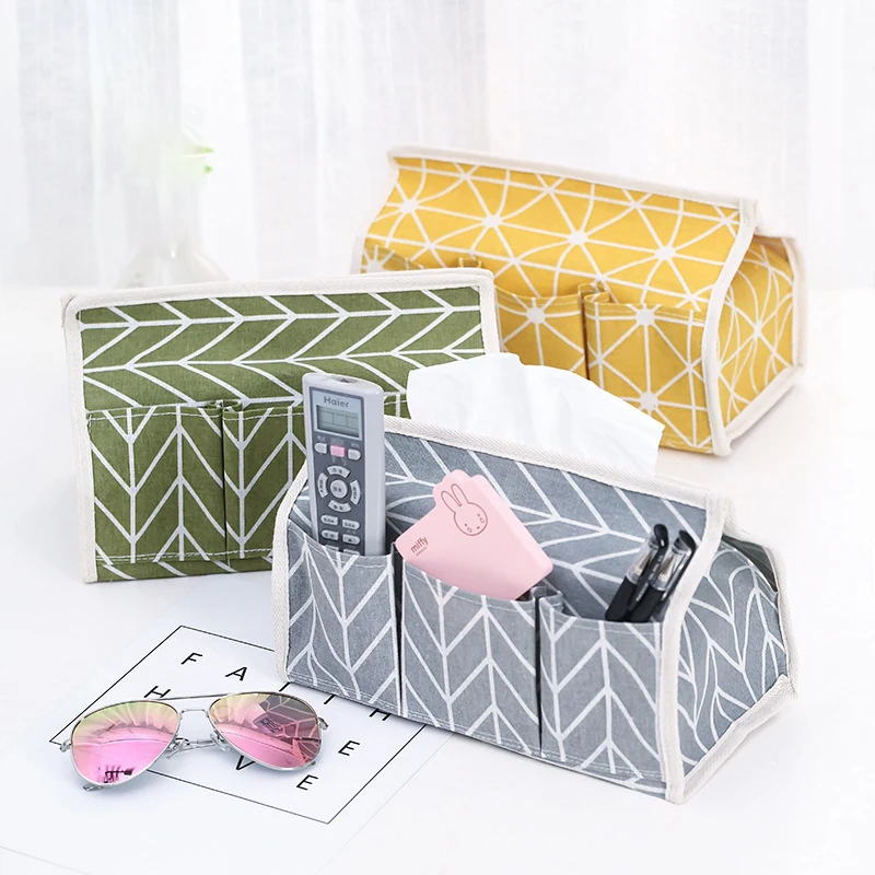 Хлопок лен художественная коробка для салфеток держатель крышка комнаты