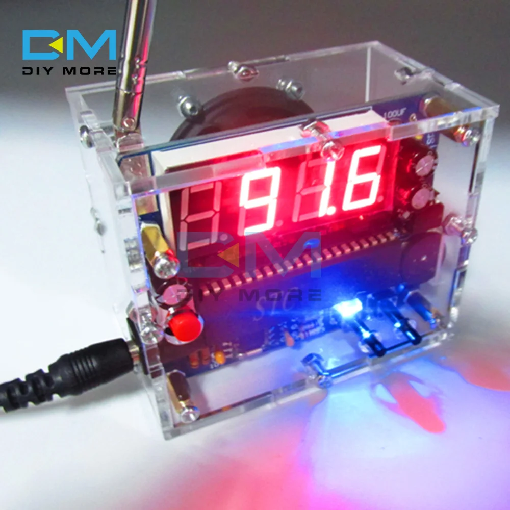 

TEA5767 Digital Radio DIY Kit 87MHZ-108MHZ Mini FM Radio Receiver DC 5V Powered 5W 8ohm Speaker Antenna FM Radio