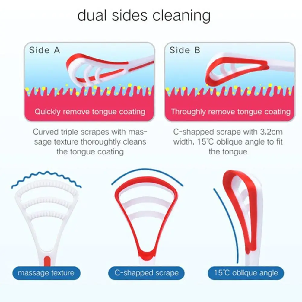 

1Pcs Tongue Scraper Tongue Brush Cleaner Oral Cleaning Tongue Toothbrush Brush Fresh Breath Remove Tongue Coating