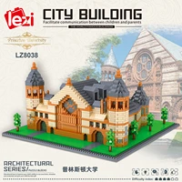 lezi lz8038 miniature diamond small particle model series princeton university modular building blocks bricks childrens toys