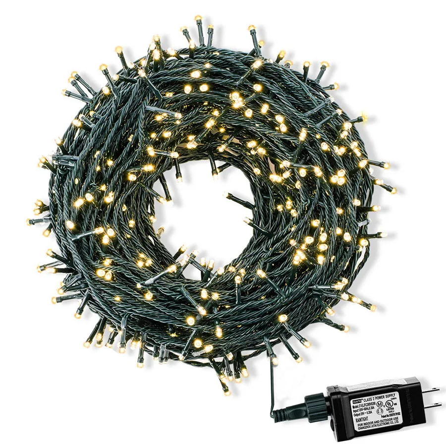 

Thrisdar 300/400/500 LED Fairy String Light Christmas Tree Twinkle Light with DC24V Low Voltage Adapter For Garden Wedding Party