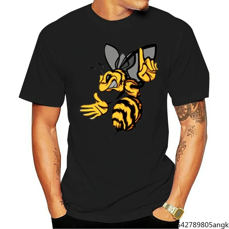 

2021 Fashion T-shirt Printed Angry Hornet Men Yellow Bee Funny Amine WASPS Streetwear Style Hipster Tops Clothing