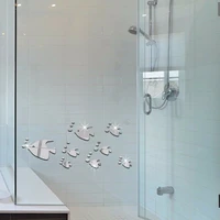 wall stickers 3d fish 32pcs removable home bathroom decor diy mirror decal fish