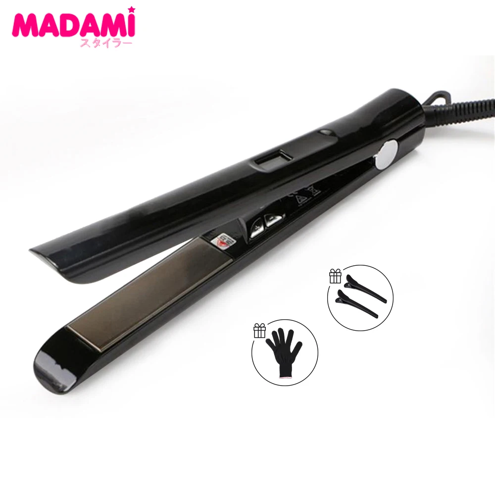 Электрический Выпрямитель для волос MADAMI утюжок из титана с кератиновой