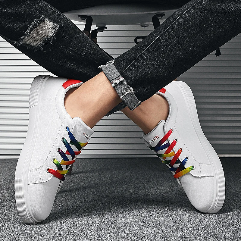 

Men Casual Shoes Couple White Sneakers Outdoor Comfort Walking Shoes 2021 Lace Up Fashion Footwear Mens Gym Shoes Sports Shoes