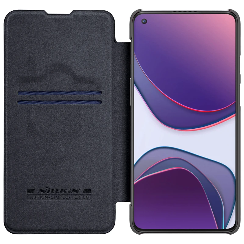 

Чехол для Oneplus 8T NILLKIN QIN Series, кожаный чехол с откидной крышкой для Oneplus 8T, Карманный Кошелек для карт, чехол