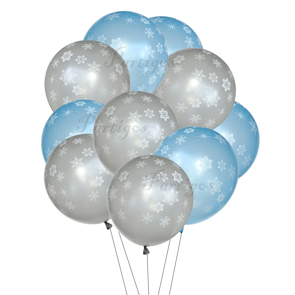 Белый Снежинка латексный шар баннер со снеговиком для дня рождения