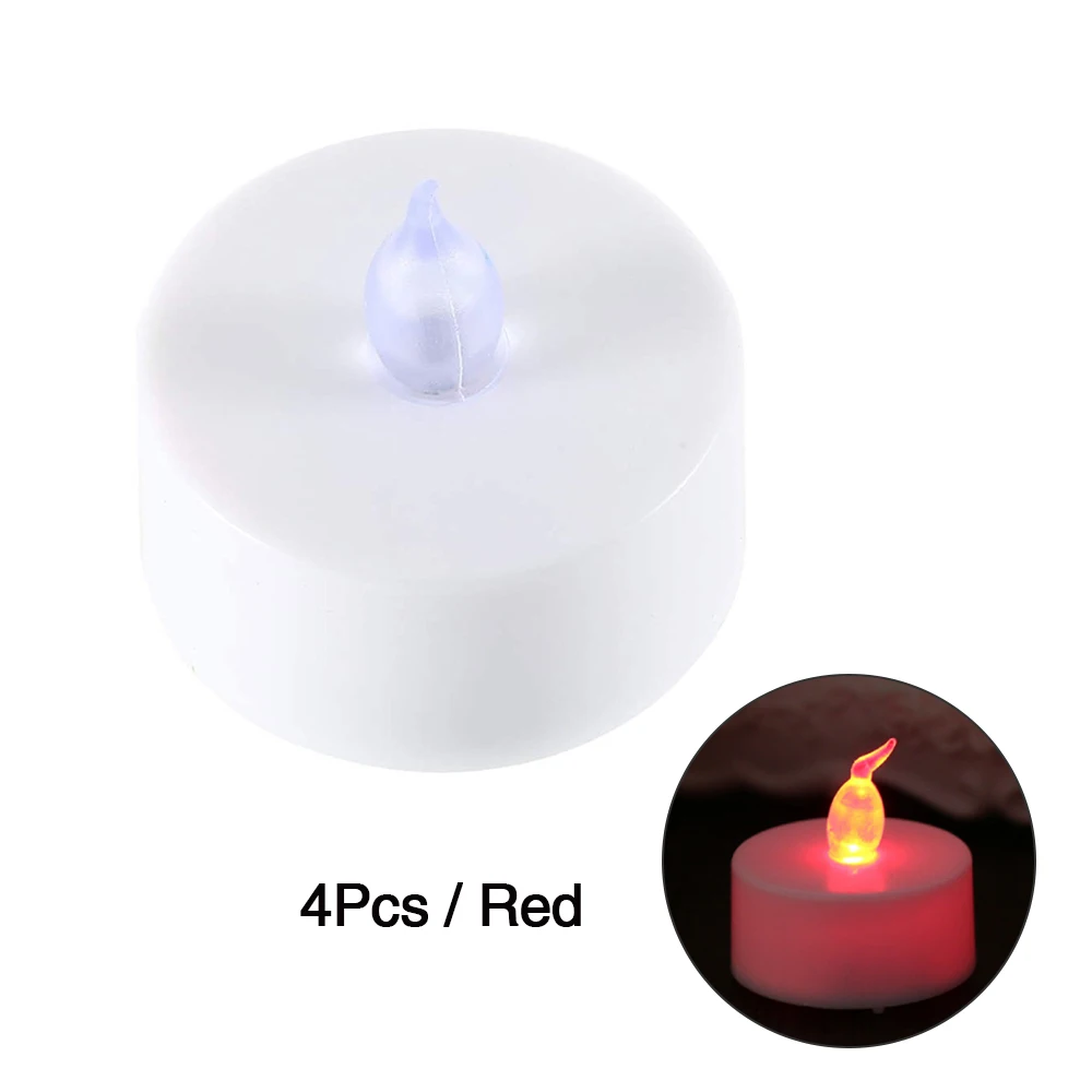 

4PCS Flameless LED Candles Tea Light Creative Lamp Battery Powered Home Wedding Birthday Party Decoration Lighting Dropship 2020