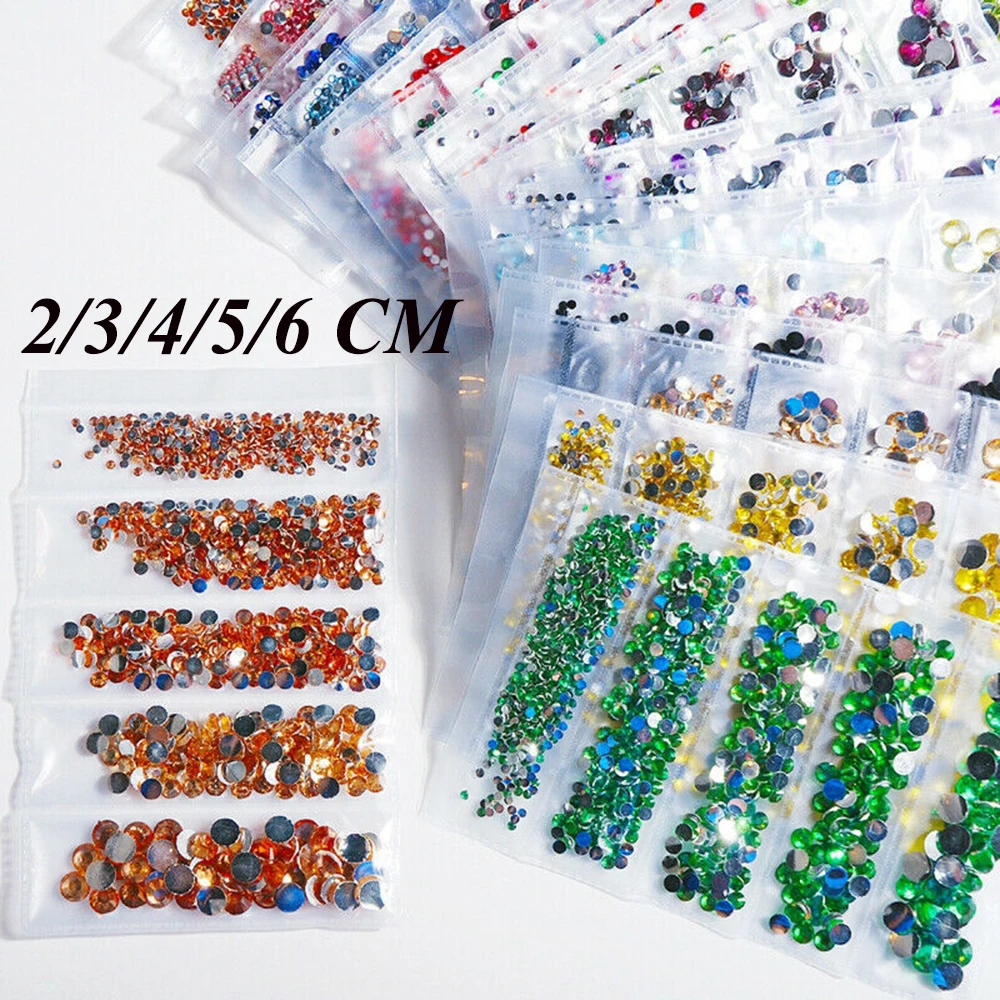 

1 пакет, стразы из стекла разных размеров для 3D-дизайна ногтей, стразы, украшения, драгоценные камни, женские инструменты для макияжа