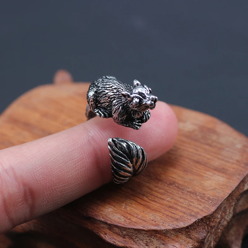Punk Style Retro Alloy Squirrel Ring Animal Personality For Men And Women Couples Opening Adjustable Size Gift | Украшения и